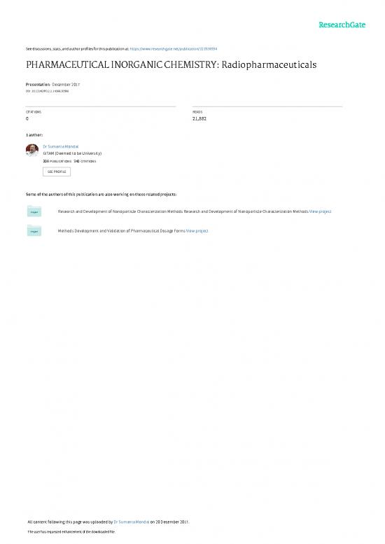 picture Pharmaceutical Chemistry Pdf 153420 | Unit V Radiopharmaceuticals 1