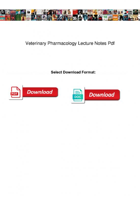 picture1_Veterinary Pharmacology Lecture Notes Pdf