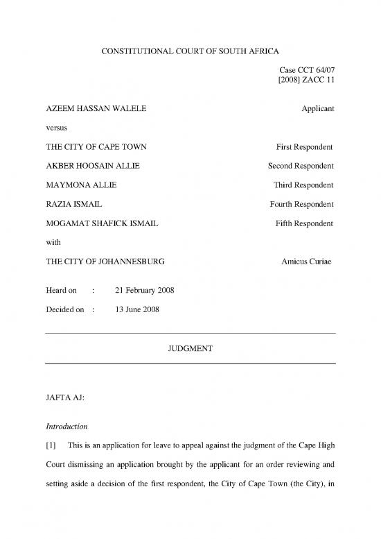 picture1_Walele V City Of Cape Town