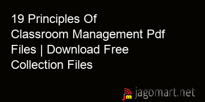 picture 19 Principles Of Classroom Management Pdf Files | Download Free Collection Files