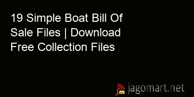 picture 19 Simple Boat Bill Of Sale Files | Download Free Collection Files