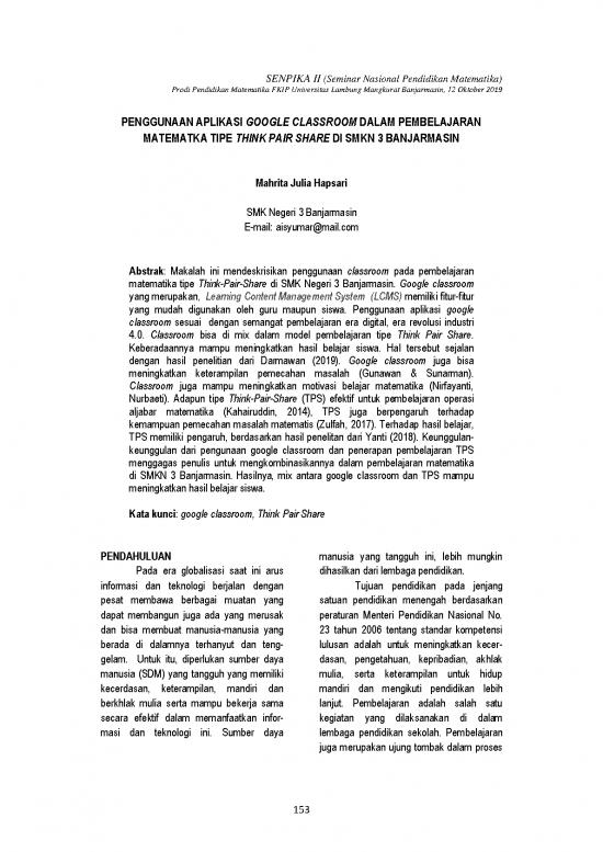 picture_Classroom Management Pdf 156020 | 16 (153 161) Full Paper Mahrita Jh Edit