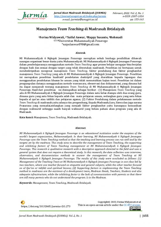 picture Team Teaching Pdf 156368 | 32 Manajemen Team Teaching Di Madrasah Ibtidaiyah