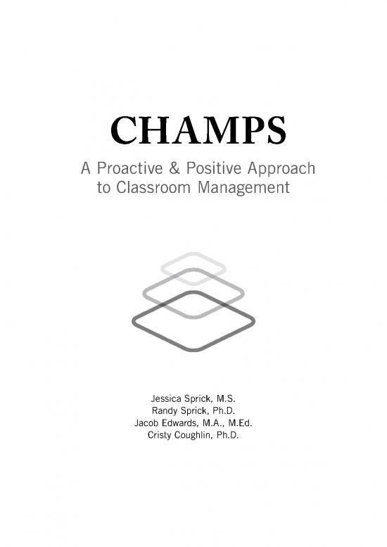 picture_Classroom Management Pdf 156855 | Champs 3rd Ed Look Inside
