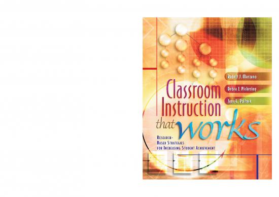 picture_Classroom Instruction That Works Pdf