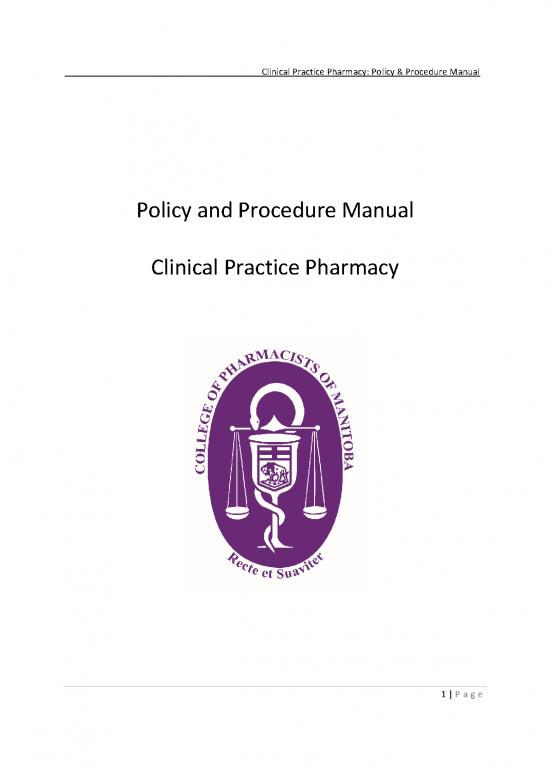 picture_Clinical Practice Pharmacy Policy And Procedure Manual