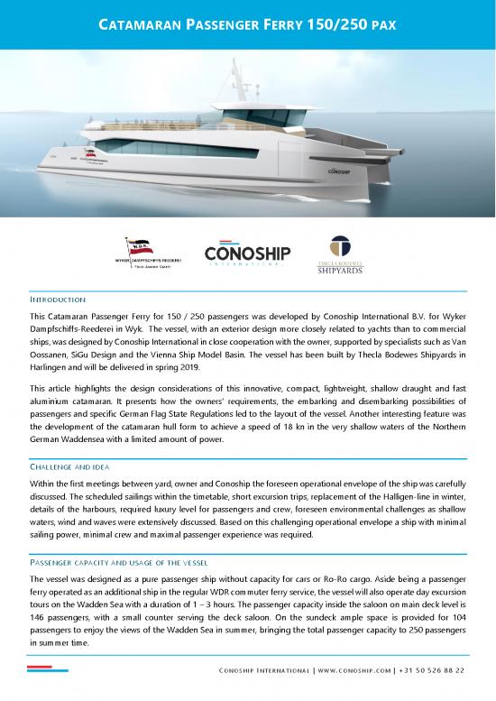 picture_Conoship International Design Of A Fast Catamaran Ferry For Wdr