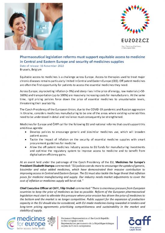 picture1_Manufacturing Pdf 155833 | Cz Event Access In Cee And Manufacturing Resilience Medicines For Europe Press Release V3