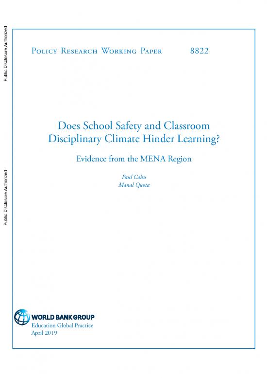 picture1_Classroom Pdf 156347 | Does School Safety And Classroom Disciplinary Climate Hinder Learning Evidence From The Mena Region