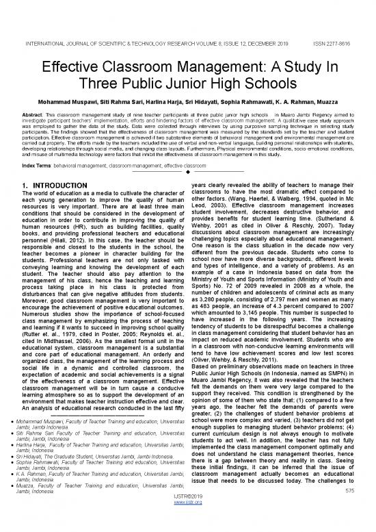 picture Classroom Management Pdf 156710 | Effective Classroom Management A Study In Three Public Junior High Schools