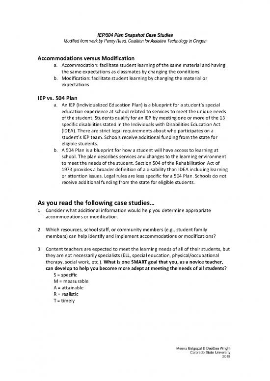 picture_Iep And 504 Snapshot Case Studies