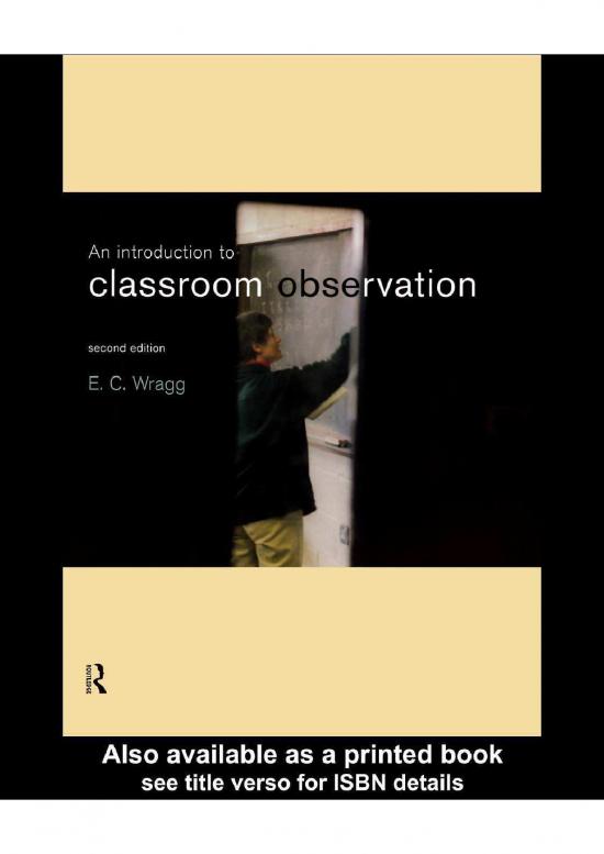picture1_Classroom Pdf 156294 | Introduction To Classroom Observation Ec Wragg