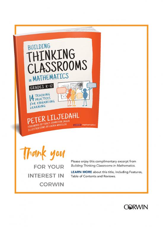 picture_Liljedahl Building Thinking Classrooms Summary