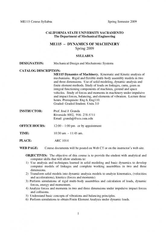 picture Dynamics Pdf 157898 | Me115 Syllabus 2008