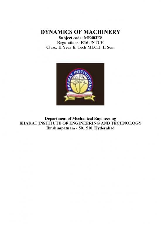 picture Dynamics Pdf 157900 | Mech Dynamics Of Machinery