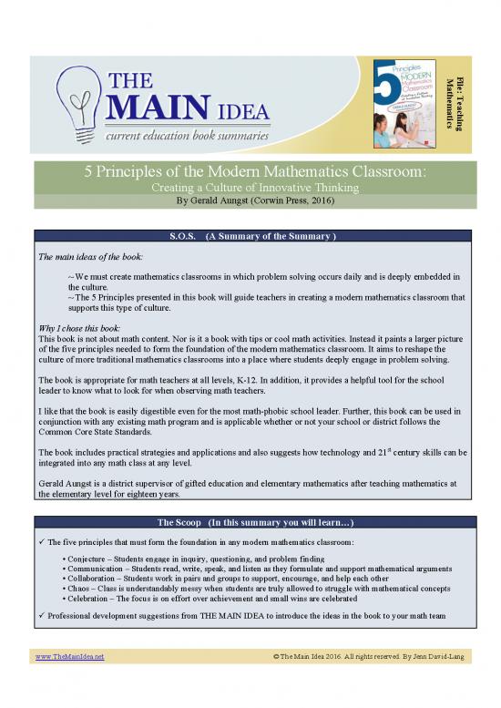picture Problem Solving In Mathematics Pdf 157678 | Modern Maths Classrooms