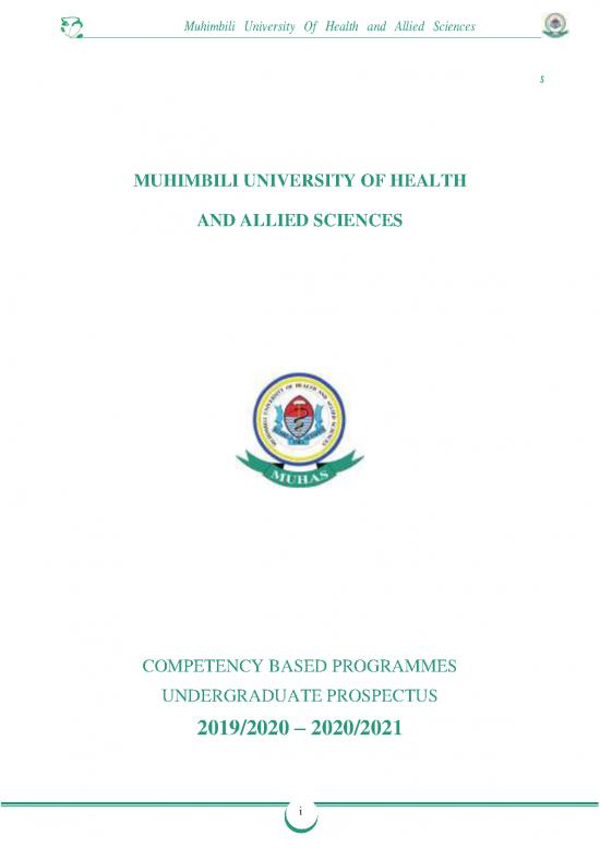 picture1_Academic Pdf 155839 | Muhas Undergraduate Prospectus 2019 2021 Compressed Min