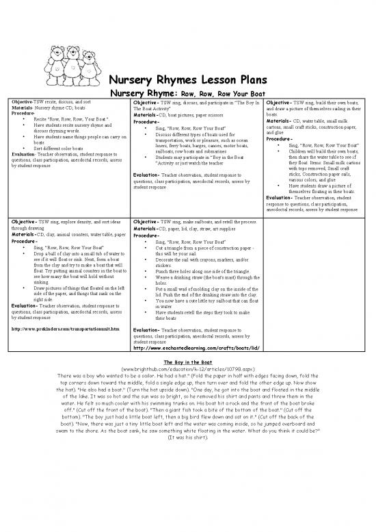 picture_Boat Pdf 157215 | Nursery Rhyme Plans Row Your Boat