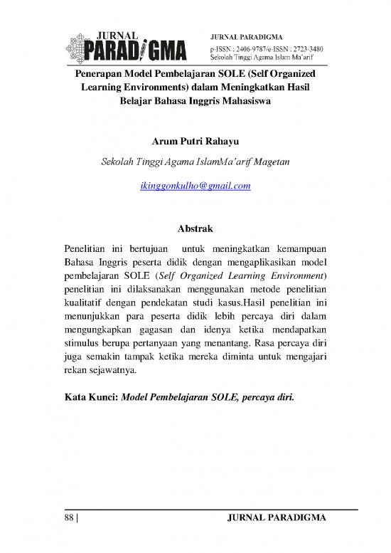 picture_Learning Environment Pdf 156805 | Penerapan Model Pembelajaran Sole Self Organized