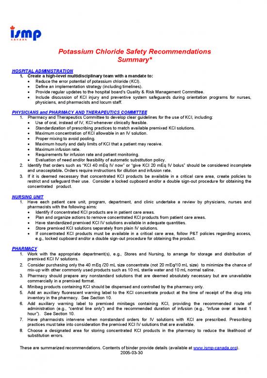 picture_Kcl Pharmacy Pdf 156214 | Potassiumchloridesafetyrecommendations2005