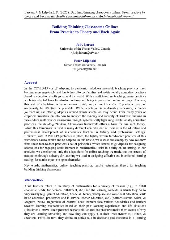 picture Building Thinking Classrooms In Mathematics Pdf 156852 | Practice To Theory Almij Larsen Liljedahl Edited V1 With Format