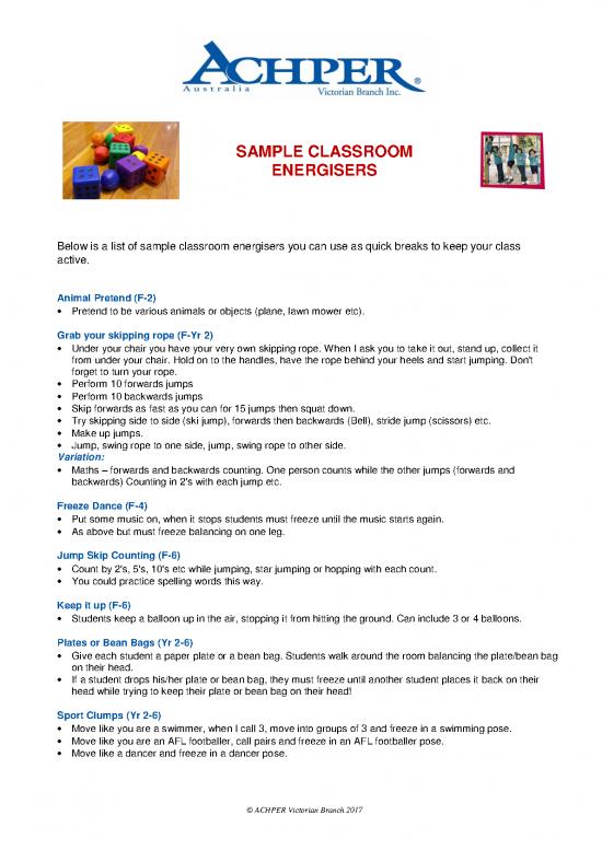 picture_Sample Classroom Energisers