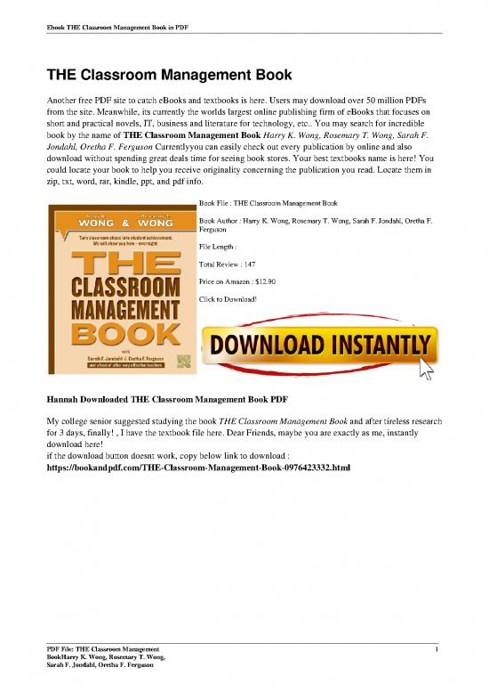 picture_Harry Wong Classroom Management Pdf 156988 | The Classroom Management Book By Harry K Wong Rosemary T Wong Sarah F Jondahl Oretha F Fergus