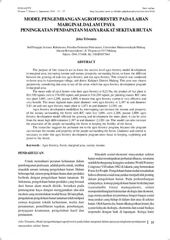 picture1_Forest Pdf 159062 | 11353 Id Model Pengembangan Agroforestry Pada Lahan Marginal Dalam Upaya Peningkatan Pend
