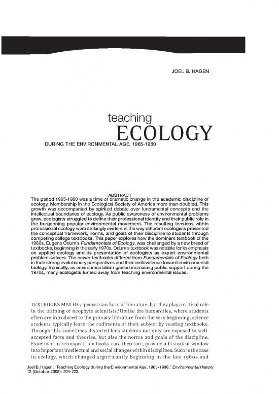 picture Ecology Pdf 160594 | 134 Hagen Teachingecology