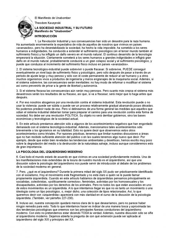 picture_Industrial Pdf 159744 | 2 I 3 Theodore Kaczynski Manifiesto De Unabomber