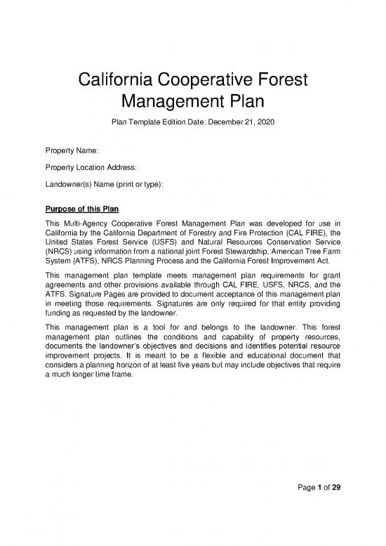 picture Forestry Management Plan Example 159301 | Ca Cooperative Fmp Ada