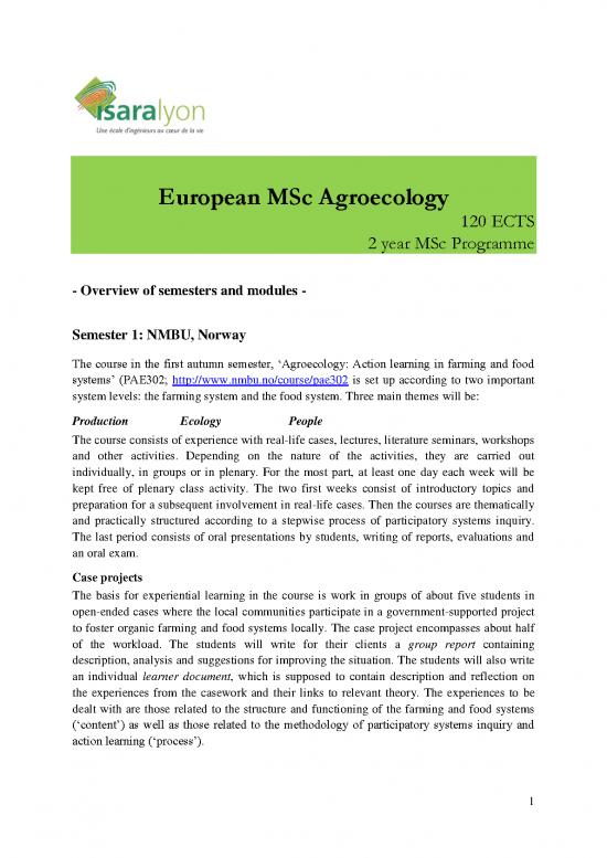 picture1_Ecology Pdf 160974 | Core Modules Description European Msc Agroecology