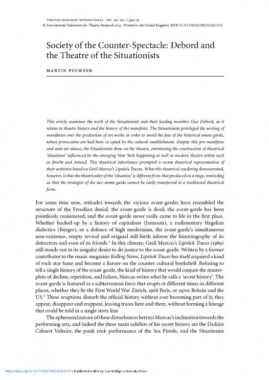 picture_Society Pdf 160139 | Div Class Title Society Of The Counter Spectacle Debord And The Theatre Of The Situationists Div