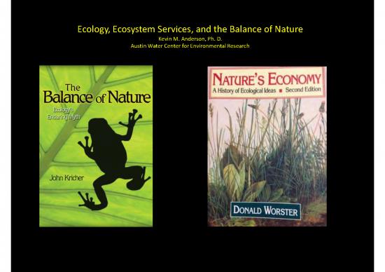 picture Ecology Pdf 160999 | Ecology  Ecosystem Services And The Balance Of Nature July 2014
