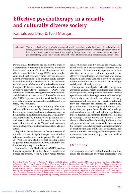 picture1_Society Pdf 160140 | Effective Psychotherapy In A Racially And Culturally Diverse Society
