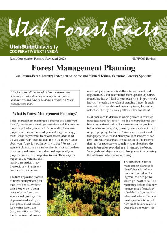 picture Forestry Management Plan Example 158890 | Forest Management Planning