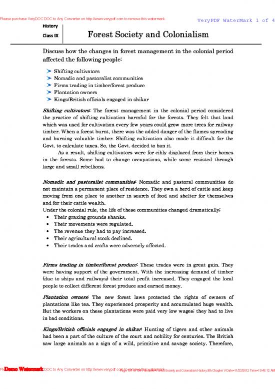 picture_Forest Pdf 158904 | Forest Society And Colonialism History 9th Chapter V