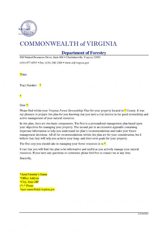 picture Forestry Management Plan Example 158893 | Foreststewardshipplantemplate