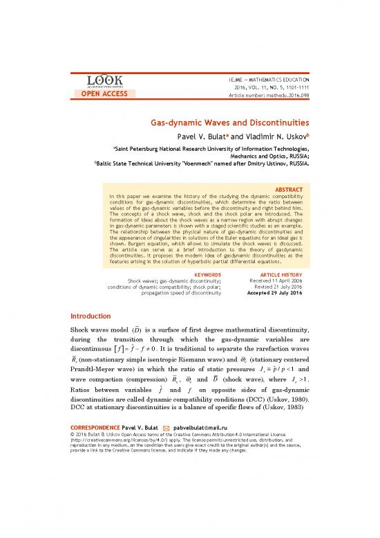 picture1_Gas Dynamic Waves And Discontinuities