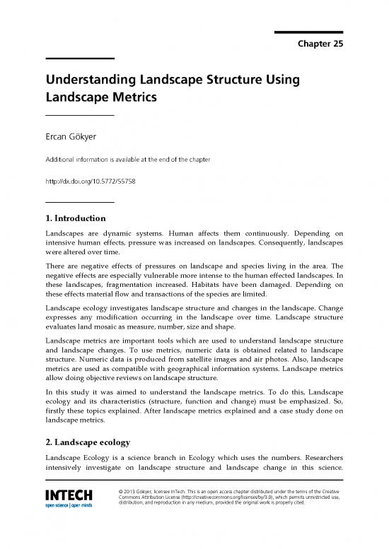 picture_Ecology Pdf 160475 | Intech Understanding Landsacape Structure Using Landscape Metrics
