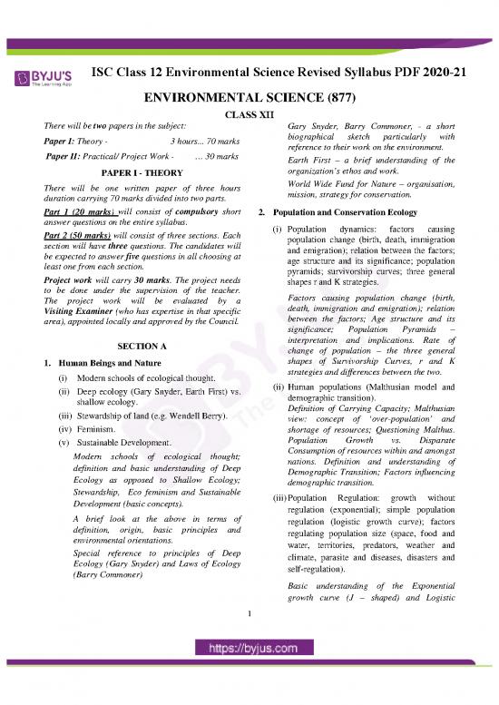 picture1_Ecology Pdf 160480 | Isc Class 12 Environmental Science Revised Syllabus Pdf 2020 21