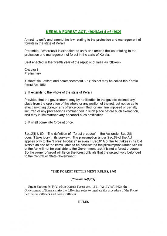 picture1_Forest Pdf 159027 | Kerala Forest Act 1961