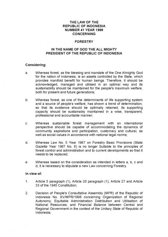 picture1_Forest Pdf 159302 | Law N 41 Of 1999 On Forestry