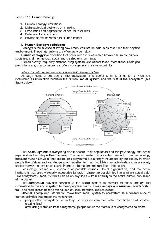 picture_Ecology Pdf 160838 | Lecture 10 Human Ecology