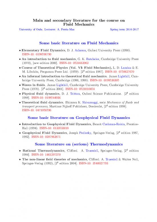 picture_Literature Course Fluid Mechanics