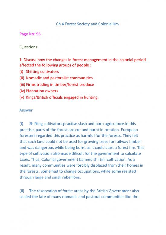 picture1_Forest Pdf 158953 | Ncert Solutions For Class 9 History Sst Chapter 4 Forest Society And Colonialism