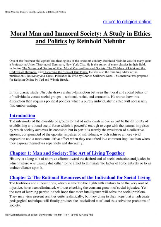 picture1_Society Pdf 159873 | Niebuhr, Reinhold   Moral Man And Immoral Society   Study In