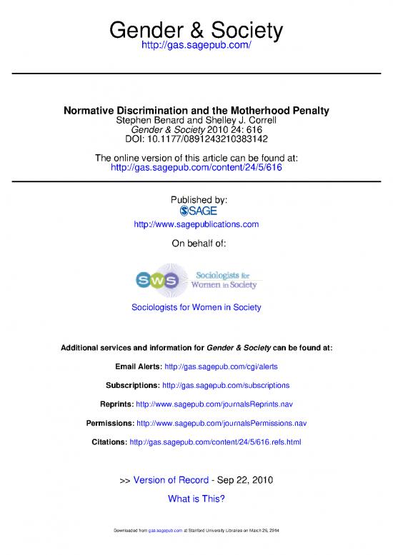 picture1_Society Pdf 160021 | Normative Discrimination And The Motherhood Penalty