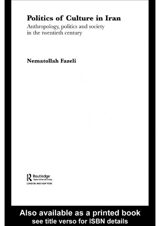 picture_Society Pdf 159904 | Politics And Government Politics Of Culture In Iran Anthropology, Politics And Society In The Twe