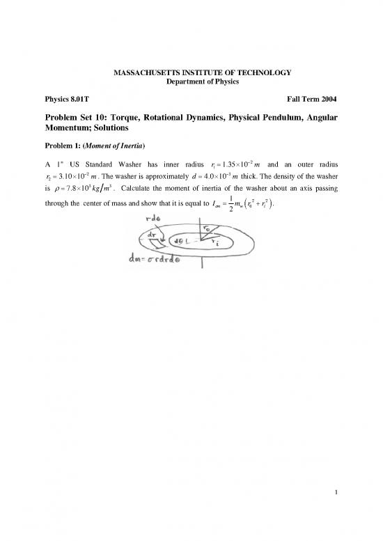 picture1_Rotational Dynamics Pdf 158442 | Ps10sol